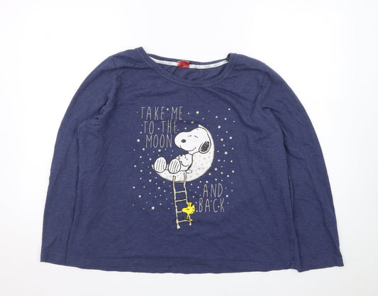 Tu Women’s Blue Snoopy Long Sleeve Pyjama Top Size 18