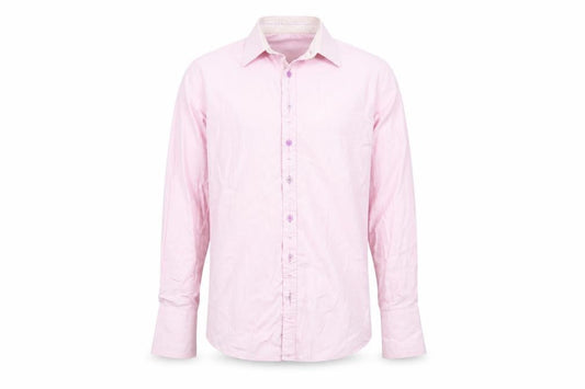 Jeff Banks Men's Pink Long Sleeve Button-Up Shirt 15.5in Limited Edition