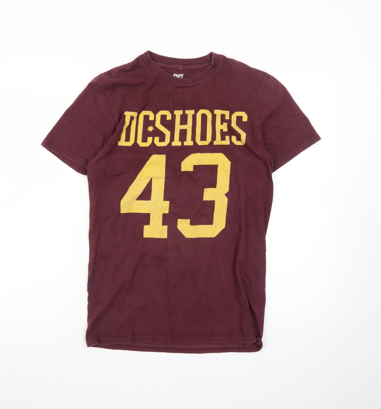 DC Shoes Men's Brown Graphic 43 Crew Neck Cotton T-Shirt Size S