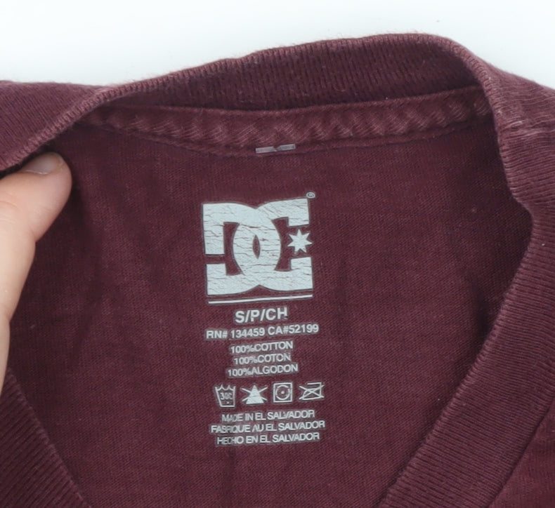 DC Shoes Men's Brown Graphic 43 Crew Neck Cotton T-Shirt Size S