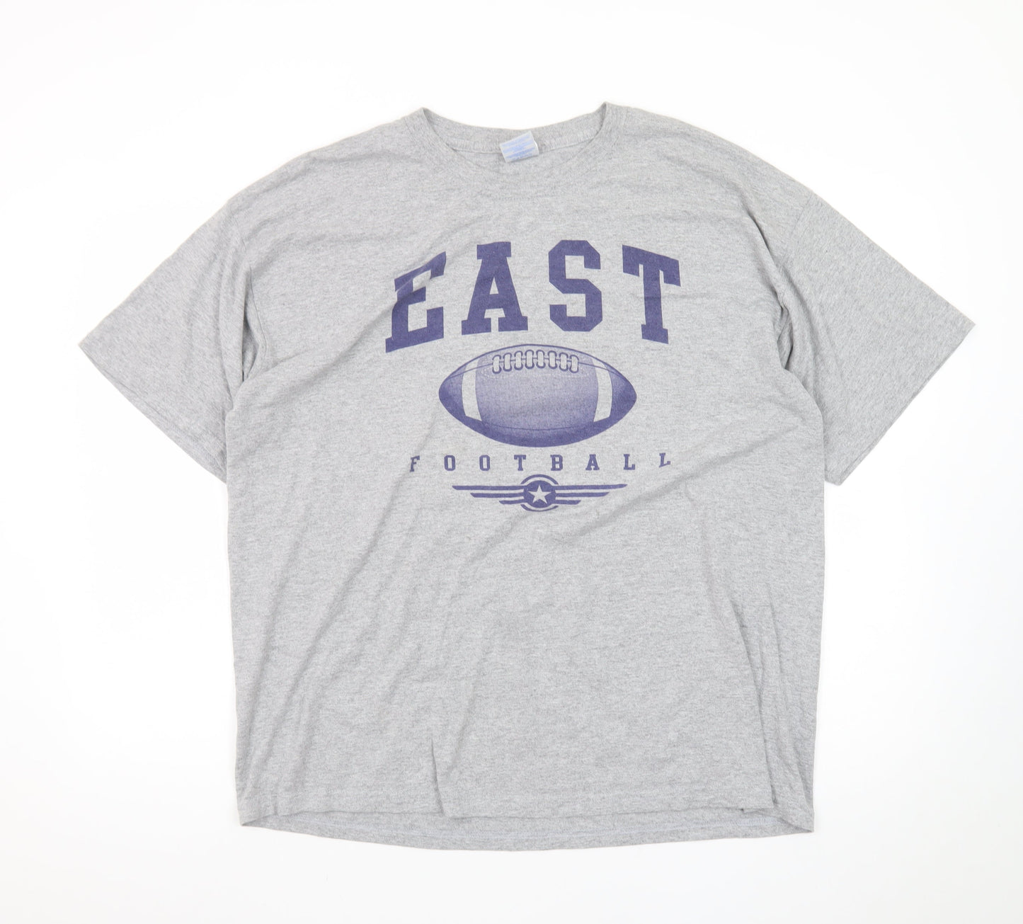 Gildan Men's Grey XL Football Sports Graphic T-Shirt