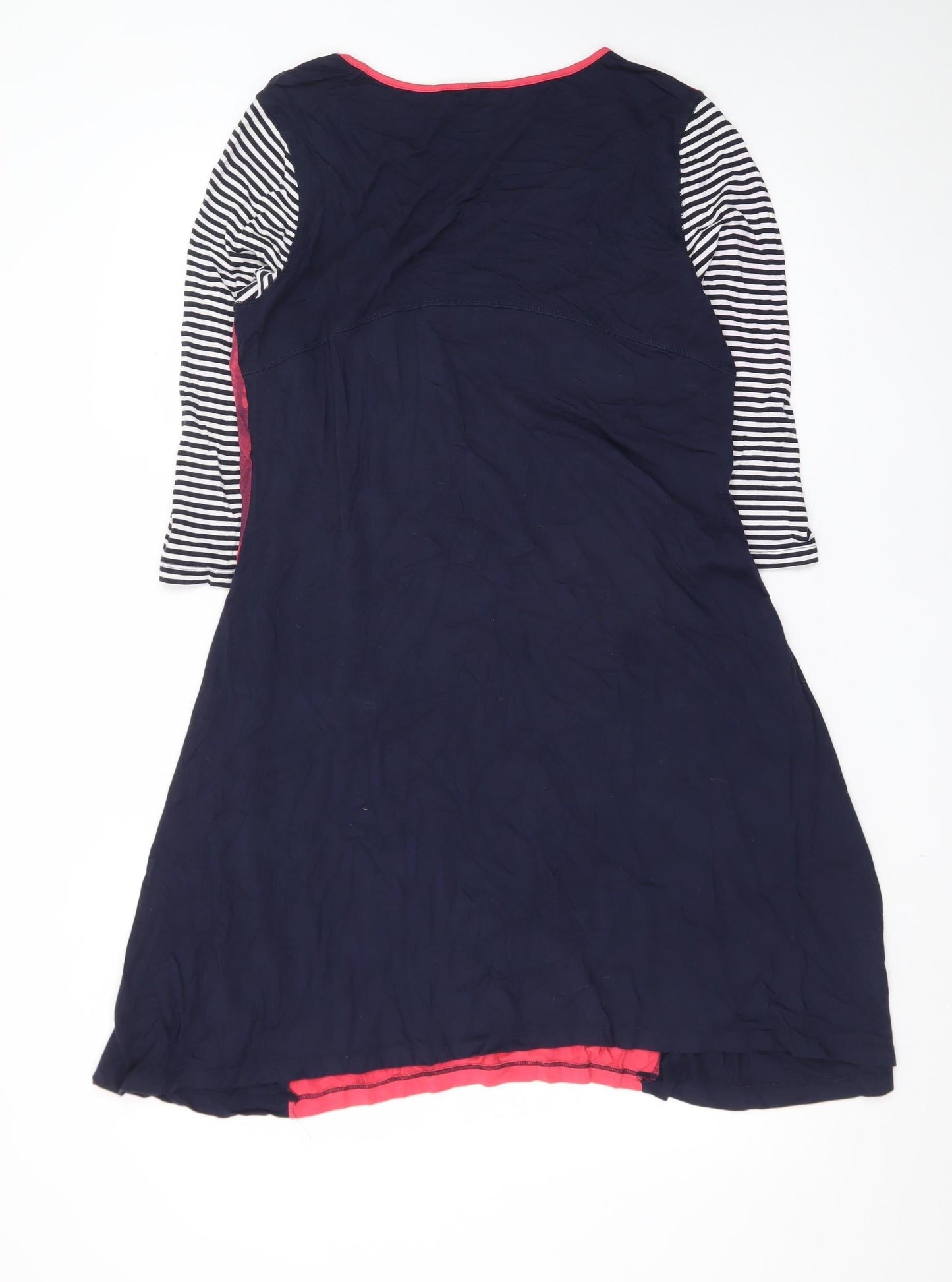Yest Women’s Multicoloured A-Line Dress Size 14 Scoop Neck 3/4 Sleeve