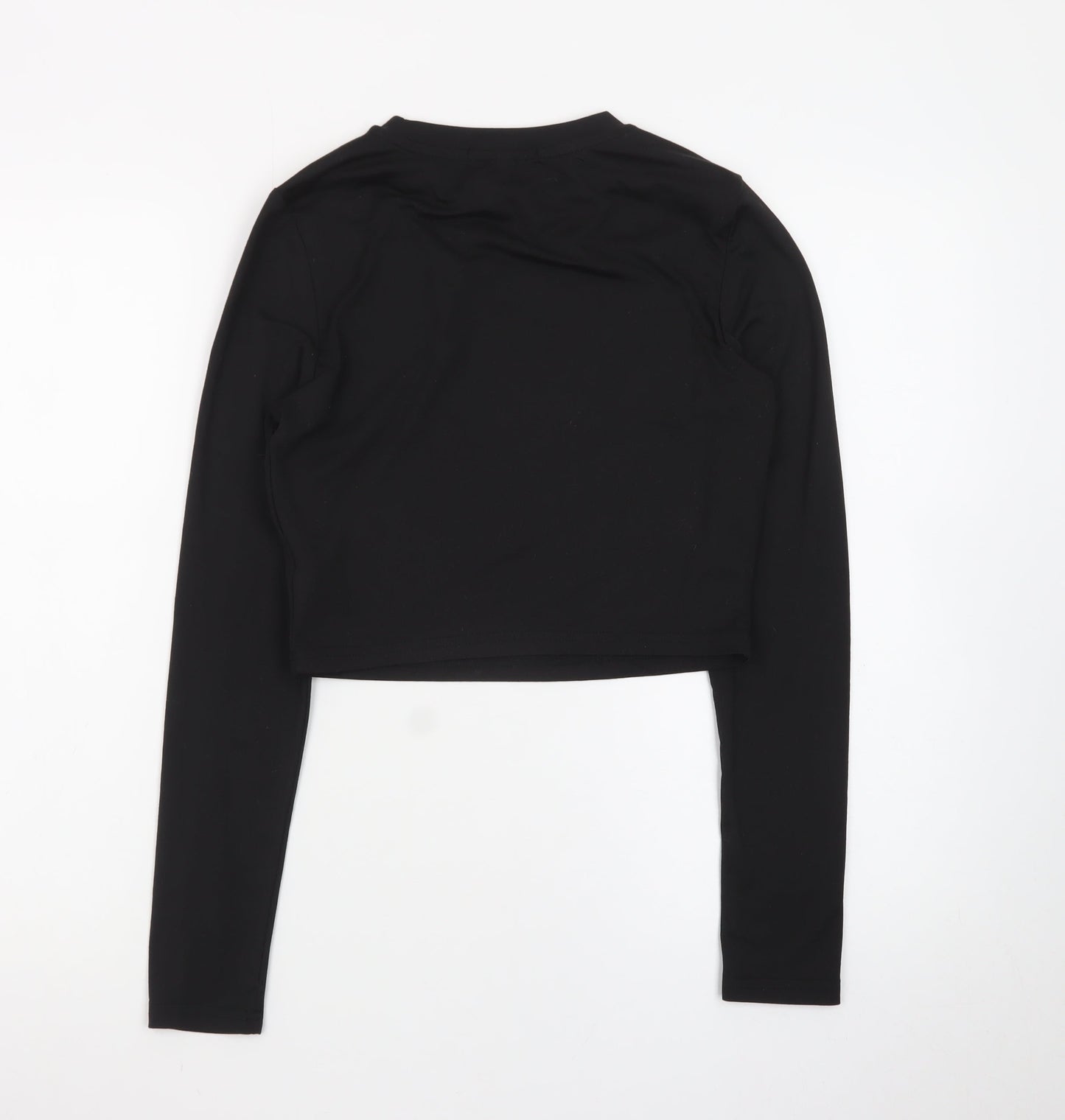 Harry Potter Women's Black Cropped Long Sleeve T-Shirt Size M