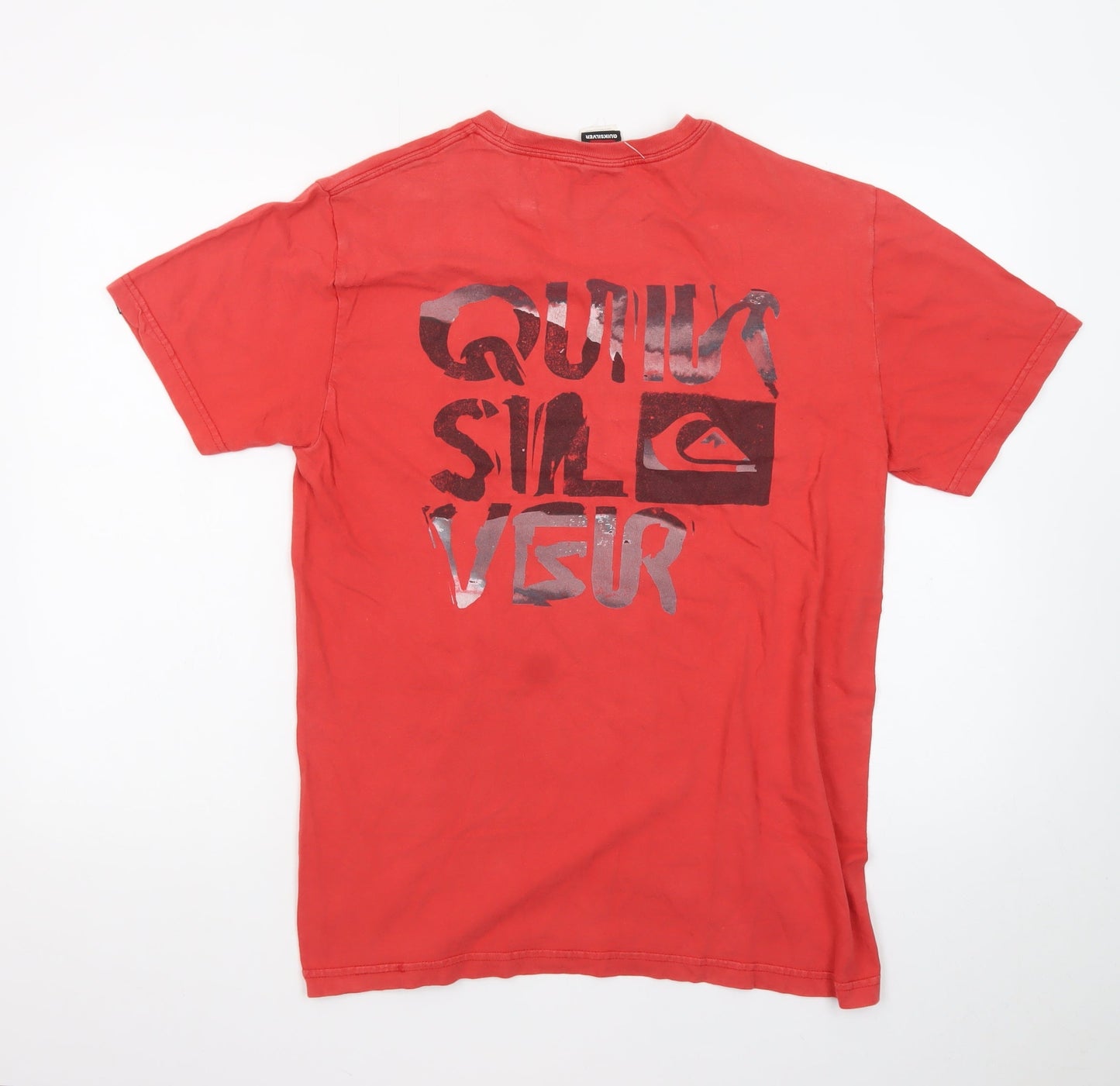 Quiksilver Men's Red Graphic Print Cotton Crew Neck T-Shirt M