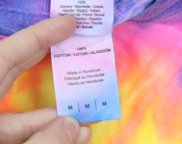 Gildan Men’s Multicoloured Tie-Dye San Francisco Long Sleeve T-Shirt Size M