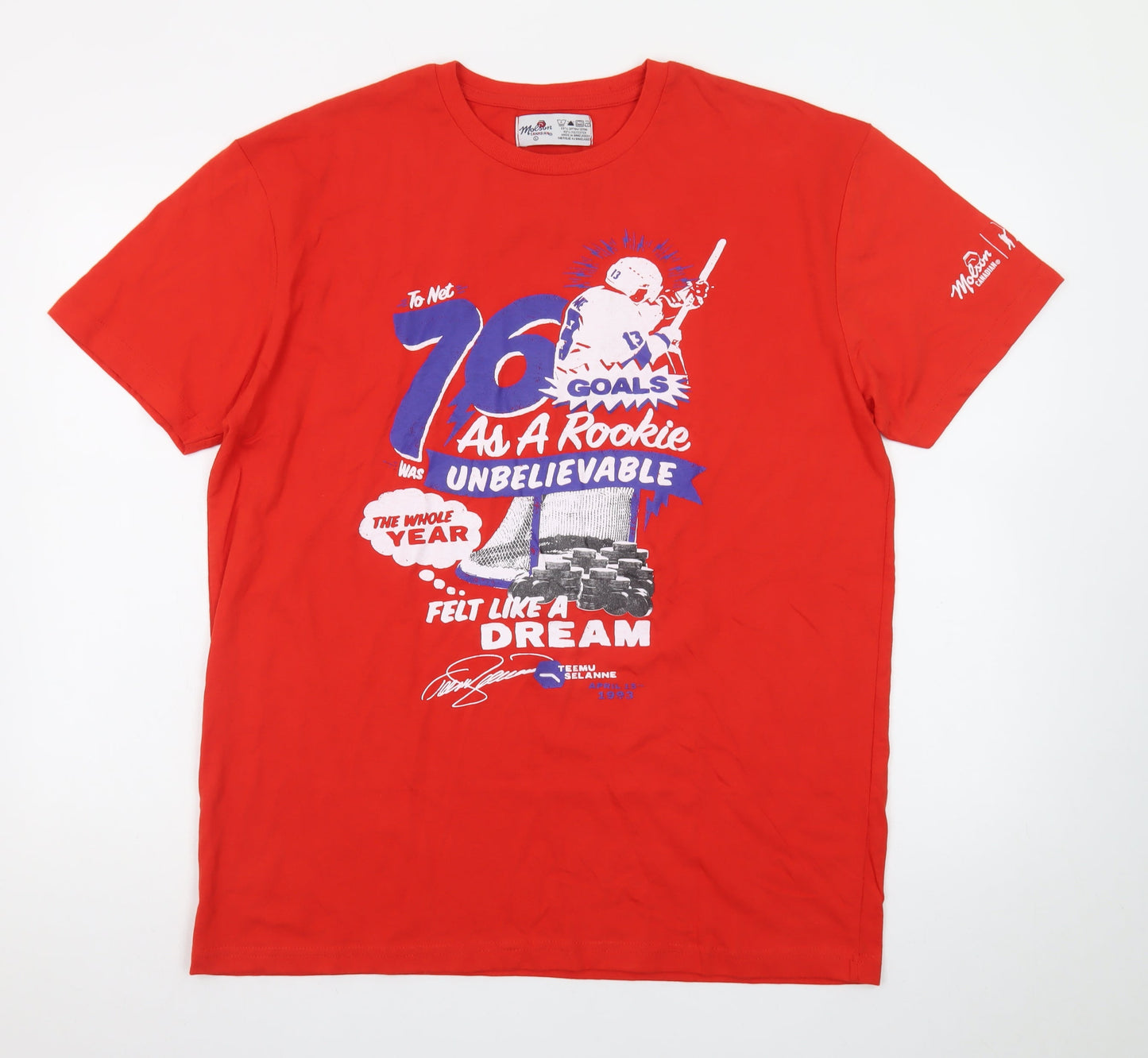 Molson Canadian Men's Red Graphic Sports T-Shirt Size L