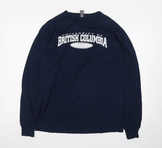 M&O Heavy Men's Navy University of British Columbia Long Sleeve T-Shirt Size M