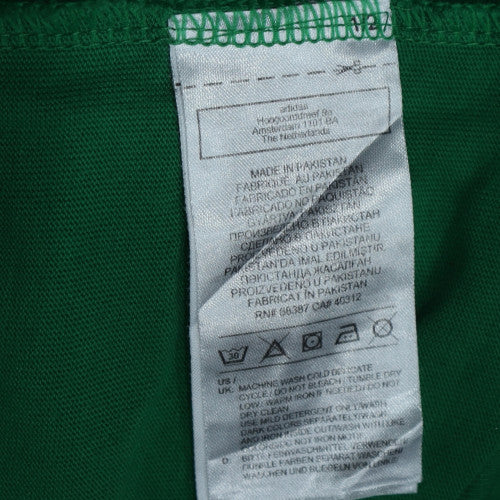 Adidas Men's Green Long Sleeve Crew Neck Sports T-Shirt Small