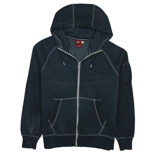Nike Men's Blue Full Zip Hoodie Size M Cotton Blend