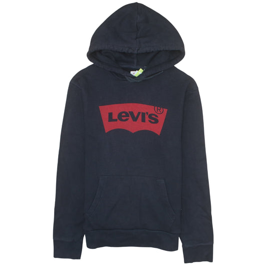 Levi's Men's Blue Pullover Hoodie M Logo Graphic Fleece Sweatshirt