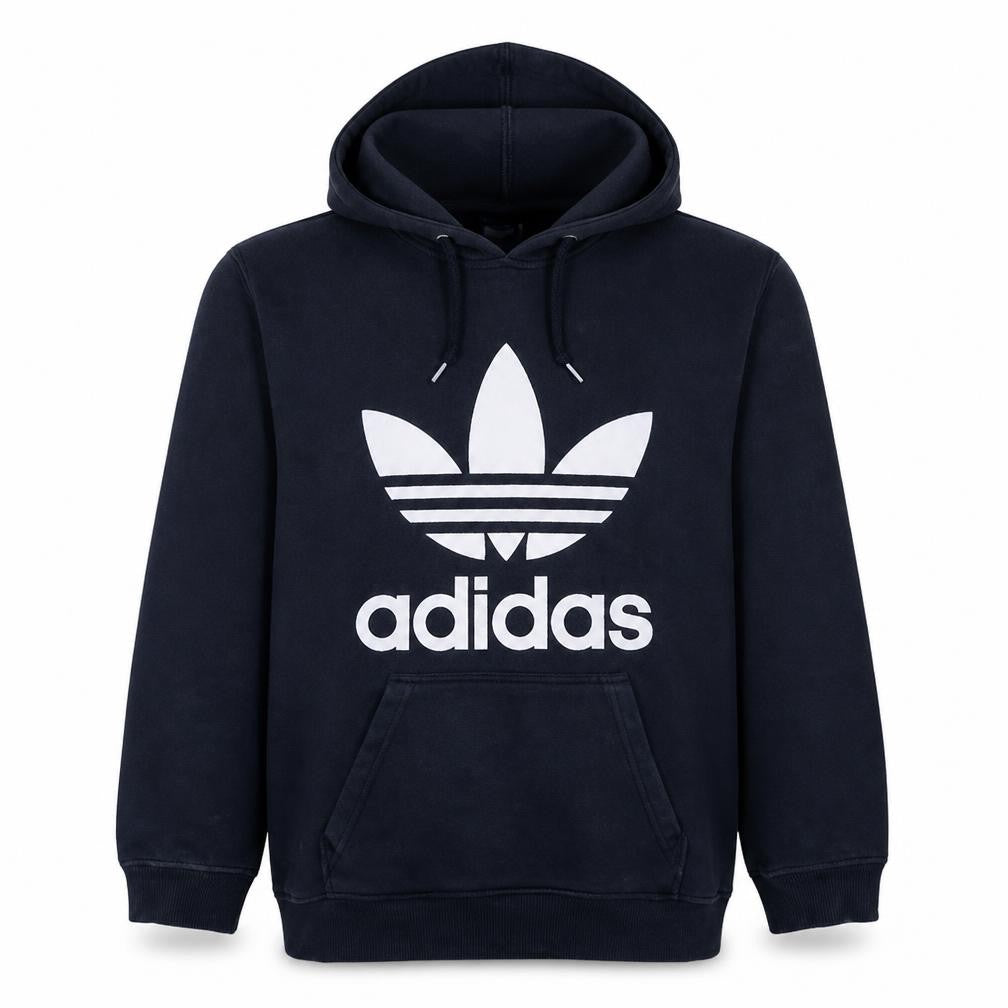 Adidas Men's Blue Pullover Hoodie Medium Regular Fit Sports Fleece