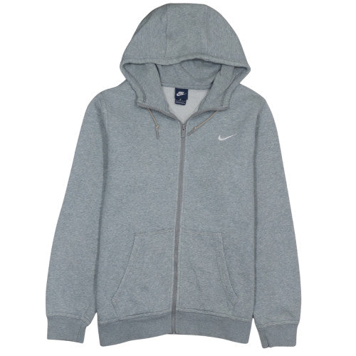 Nike Men's Grey Full Zip Hoodie L Regular Fit Sportswear