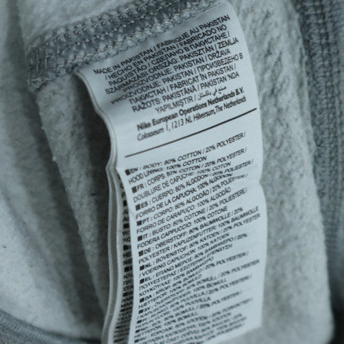 Nike Men's Grey Full Zip Hoodie L Regular Fit Sportswear