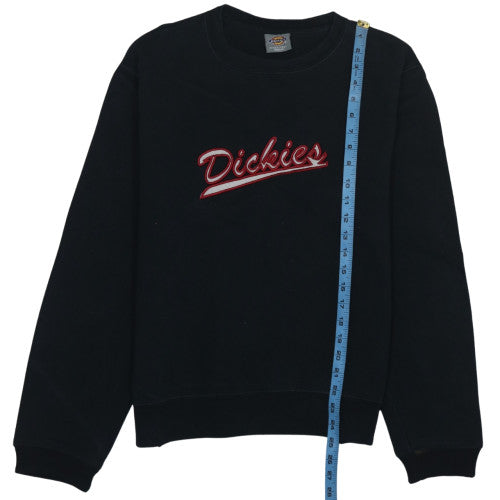 Dickies Mens Black Medium Pullover Sweatshirt Crew Neck Logo
