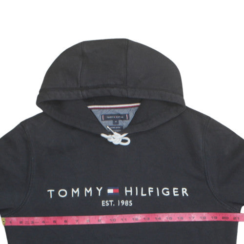 Tommy Hilfiger Men's Black Pullover Hoodie M Organic Cotton