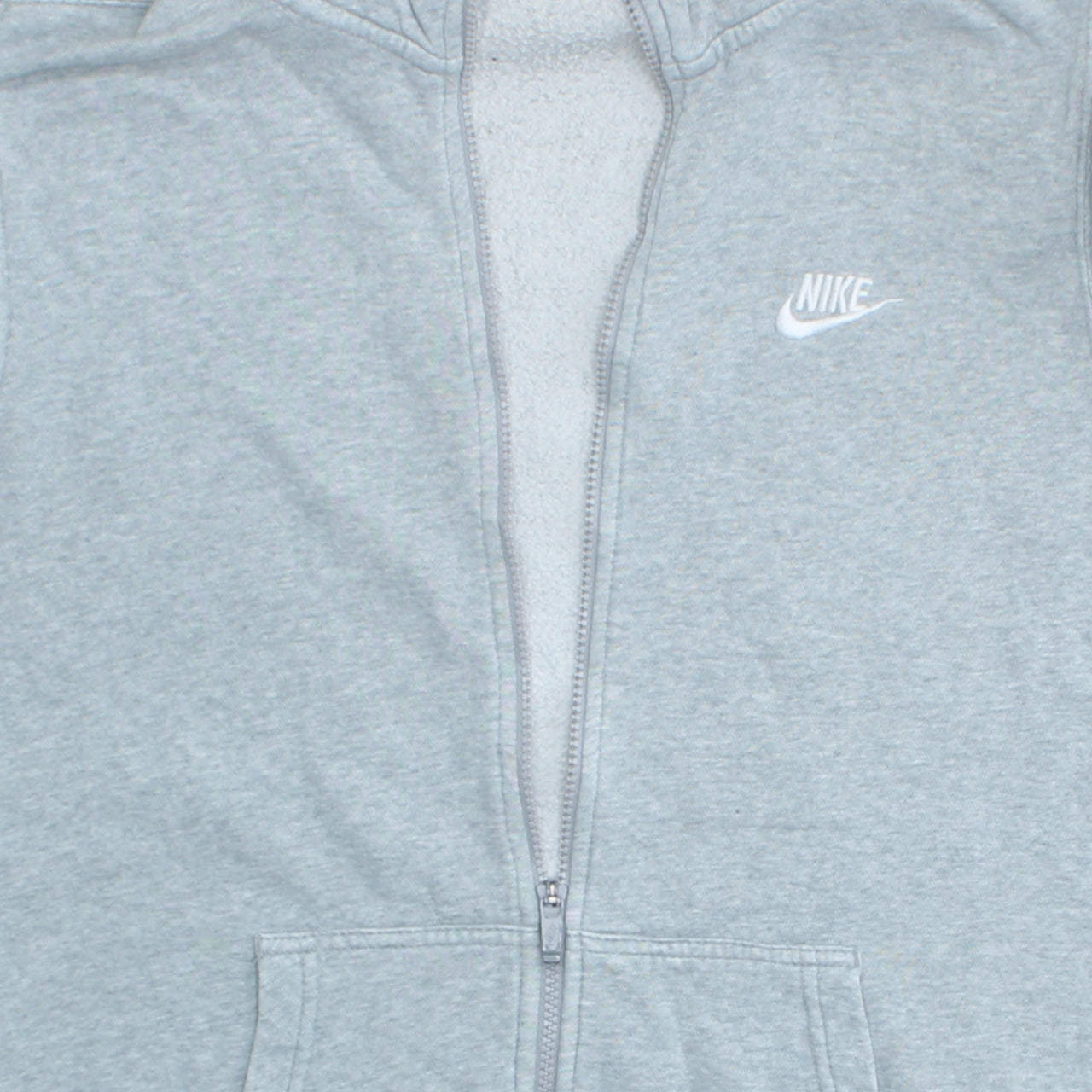 Nike Men's Grey Full Zip Hoodie S Regular Fit Sportswear