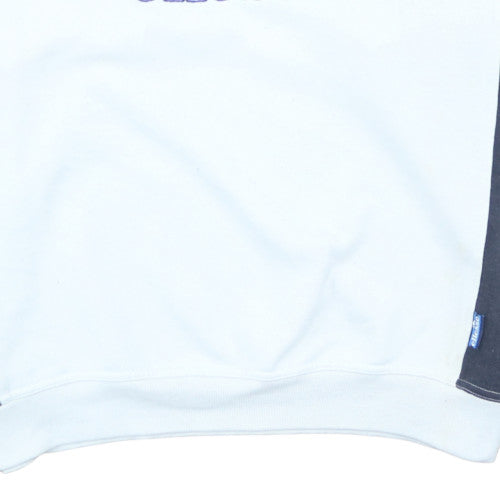 Ellesse Mens White Logo Pullover Sweatshirt Size L