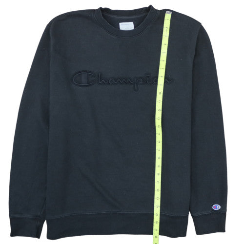 Champion Men's Black XL Pullover Sweatshirt Embroidered Logo
