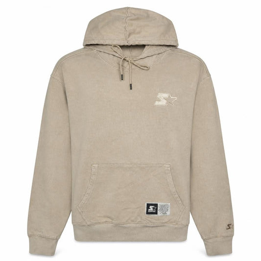 Starter Men's Beige Pullover Hoodie Medium Fleece Regular Fit