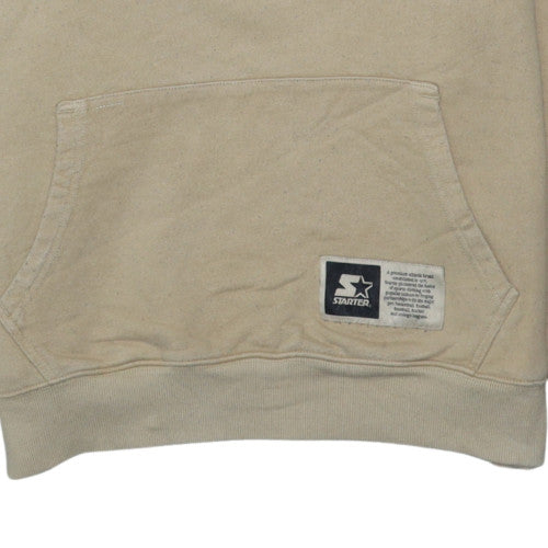 Starter Men's Beige Pullover Hoodie Medium Fleece Regular Fit
