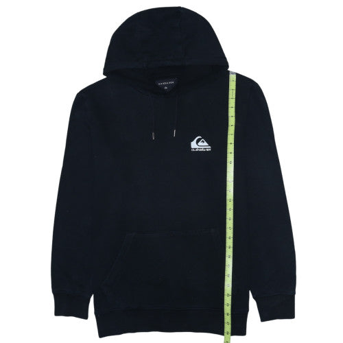 Quiksilver Womens Black Pullover Hoodie L Cotton Blend Logo Detail