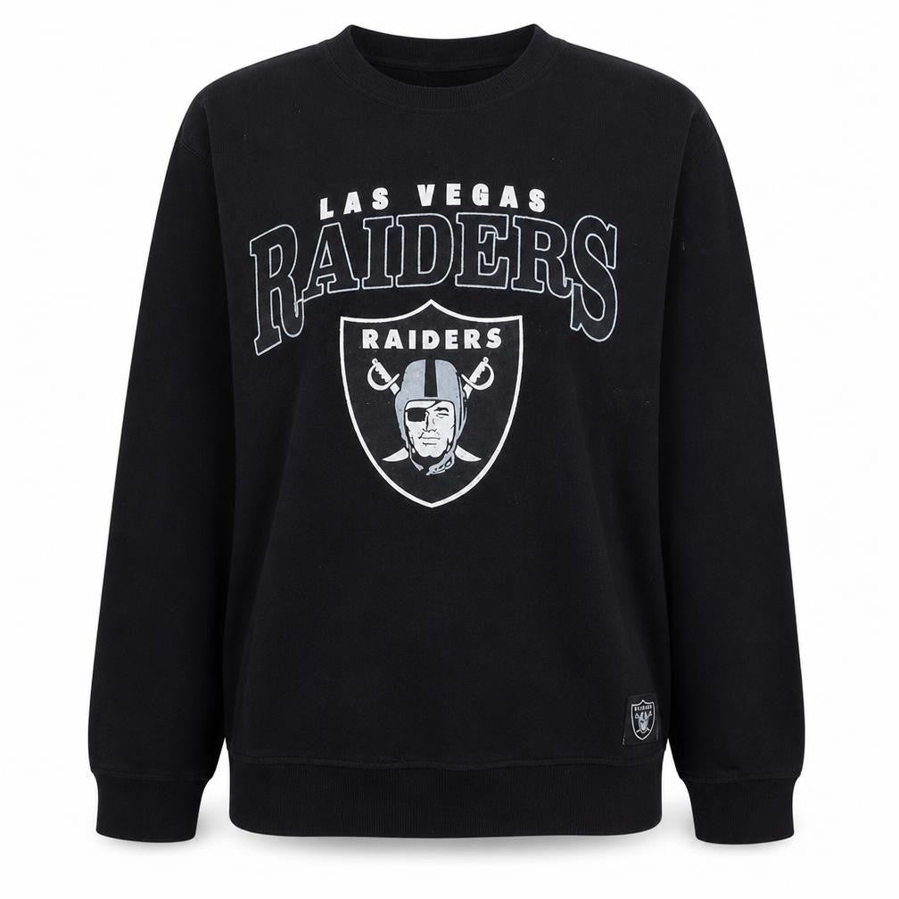 NFL Authentic Womens Black Las Vegas Raiders Graphic Pullover Sweatshirt M