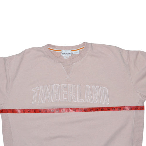 Timberland Womens Beige Cotton Blend Crew Neck Pullover Sweatshirt XL