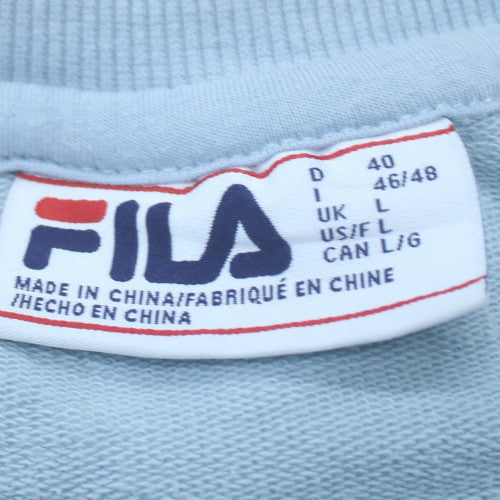 Fila Womens Light Blue Crew Neck Pullover Sweatshirt Size L