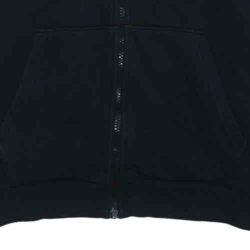 Puma Womens Black L Full Zip Hoodie with Logo Print