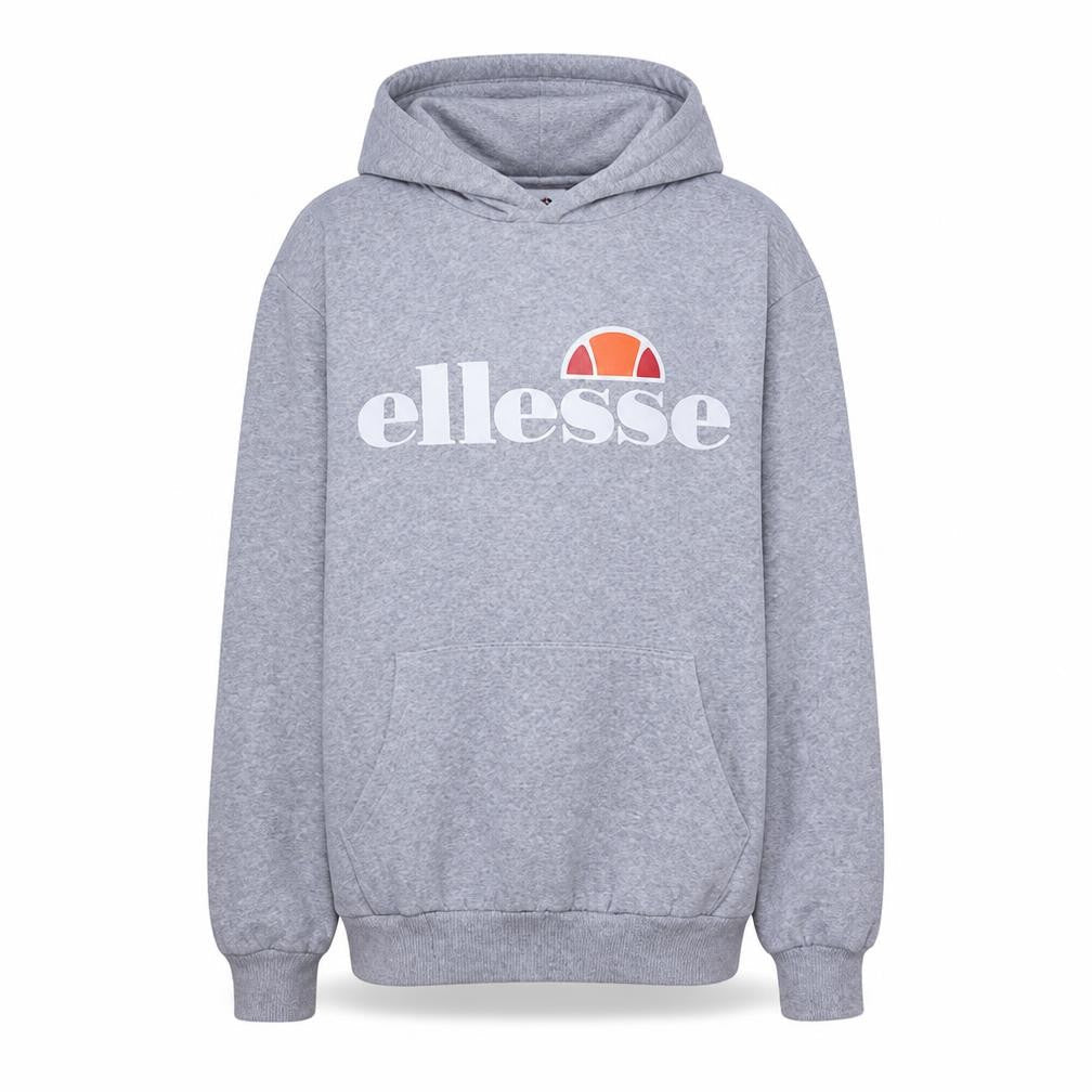 Ellesse Womens Grey Pullover Hoodie Size 10 Logo Graphic Sweatshirt