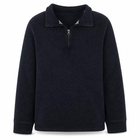 Timberland Men's Blue 1/4 Zip Cotton Fleece Sweatshirt Size L