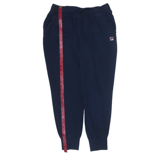 FILA Men's Blue Jogger Trousers L Regular Fit Fleece Activewear