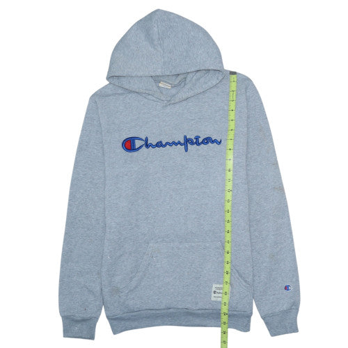 Champion Mens Grey Embroidered Hoodie Pullover M Regular Fit