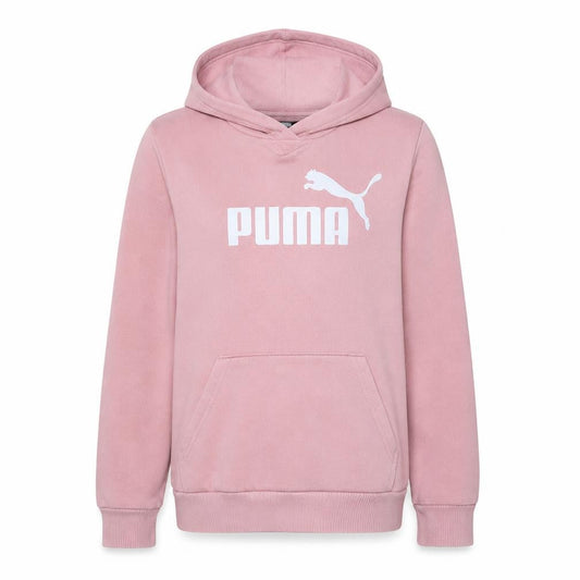 Front view of Puma women’s pink hoodie small pullover hooded sweatshirt