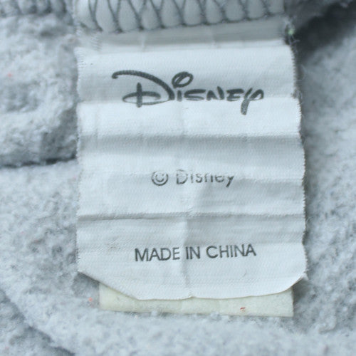 Disney Womens Grey Stitch Sweatshirt L 14/16 Crew Neck Pullover