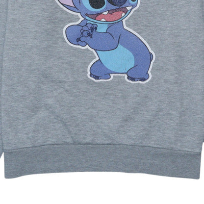 Additional view of Disney women’s grey stitch sweatshirt l 14/16 crew neck pullover