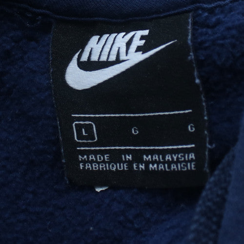 Nike Men's Blue Pullover Hoodie L Graphic Sports Fleece
