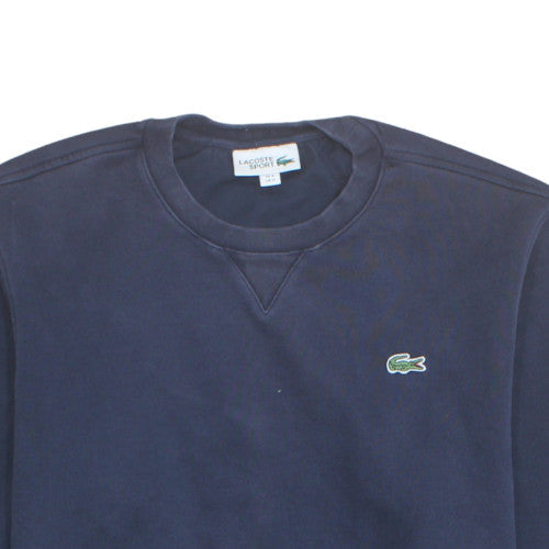 Lacoste Mens Blue Crew Neck Sweatshirt Size M Logo Pullover