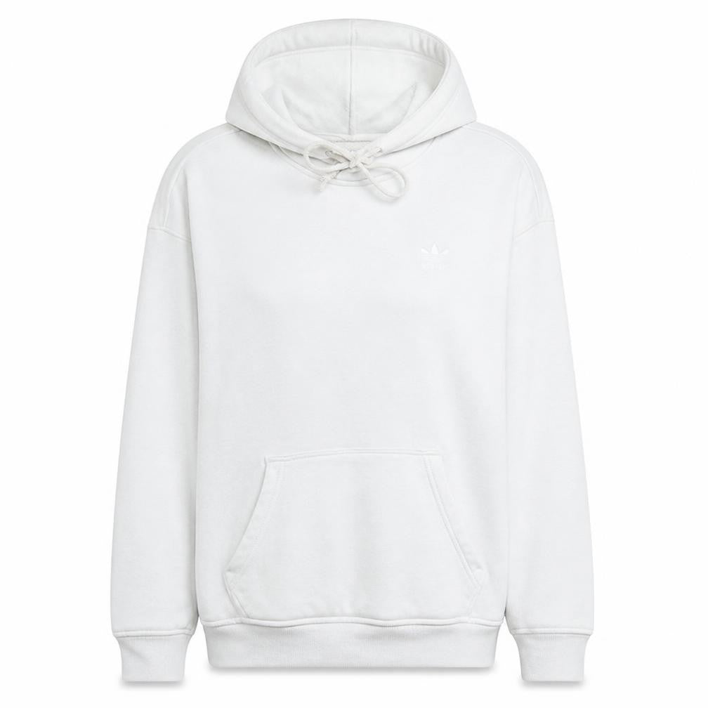 Adidas Women White Size 8 Pullover Hoodie Cotton Blend
