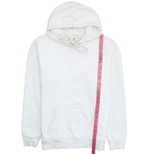 Adidas Women White Size 8 Pullover Hoodie Cotton Blend