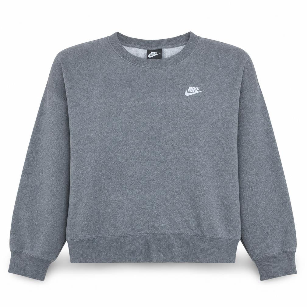 Nike Womens Grey Crew Neck Sweatshirt Size 2XL Cotton Blend Logo
