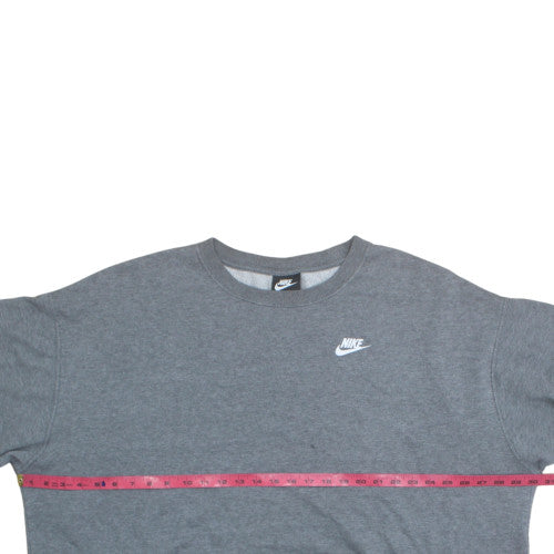 Nike Womens Grey Crew Neck Sweatshirt Size 2XL Cotton Blend Logo