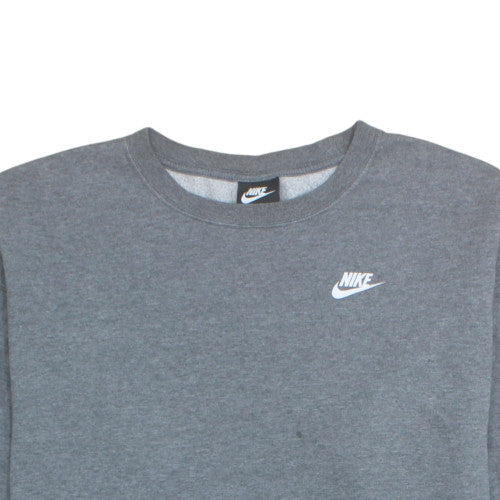 Nike Womens Grey Crew Neck Sweatshirt Size 2XL Cotton Blend Logo
