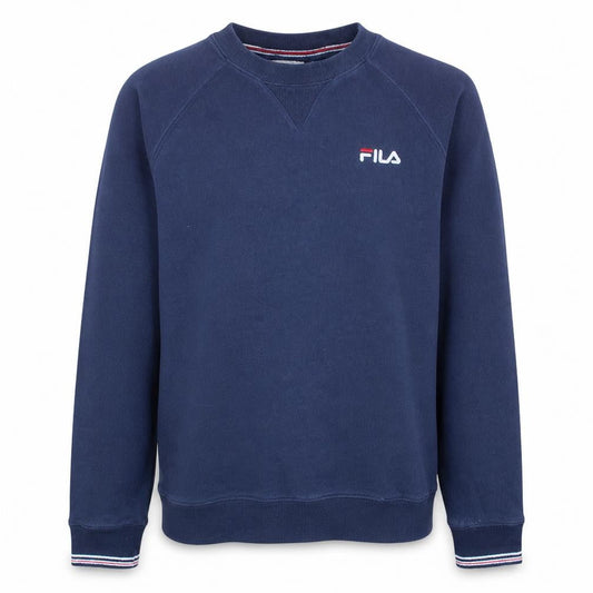 Fila White Line Men's Blue Crew Neck Pullover Sweatshirt M