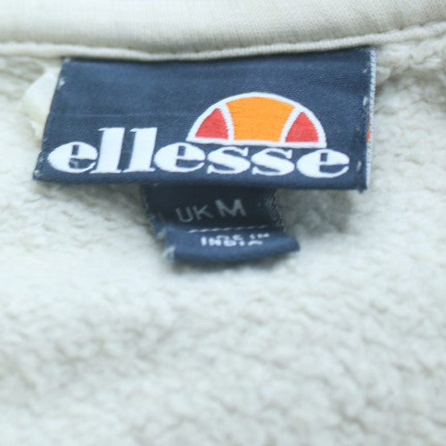 Ellesse Womens Beige 1/4 Zip Pullover Sweatshirt UK M