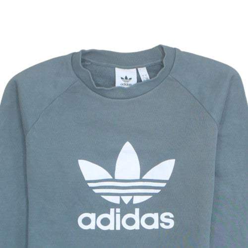 adidas Men's Grey Pullover Sweatshirt S Regular Fit Crew Neck