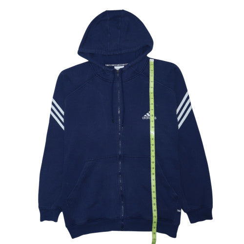 Adidas Men’s Blue Full Zip Hoodie L Sports Fleece Sweatshirt