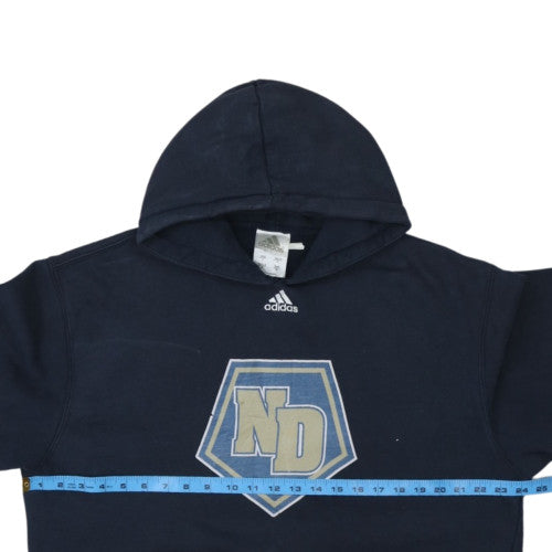 Adidas Men's Blue Pullover Hoodie L Graphic ND Logo Sportswear