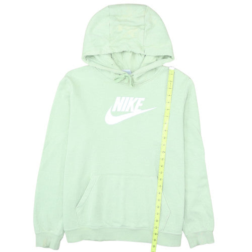 Nike Men's Green Pullover Hoodie L Logo Fleece Sweatshirt