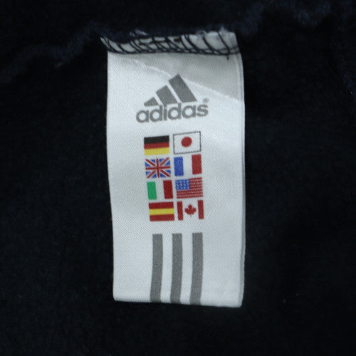 Adidas Men's Black L Crew Neck Pullover Sweatshirt Embroidered Logo